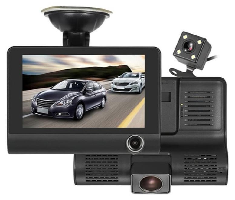 ثلاث عدسات الرؤية الليلية DVR كاميرا سيارة داش - Image 1