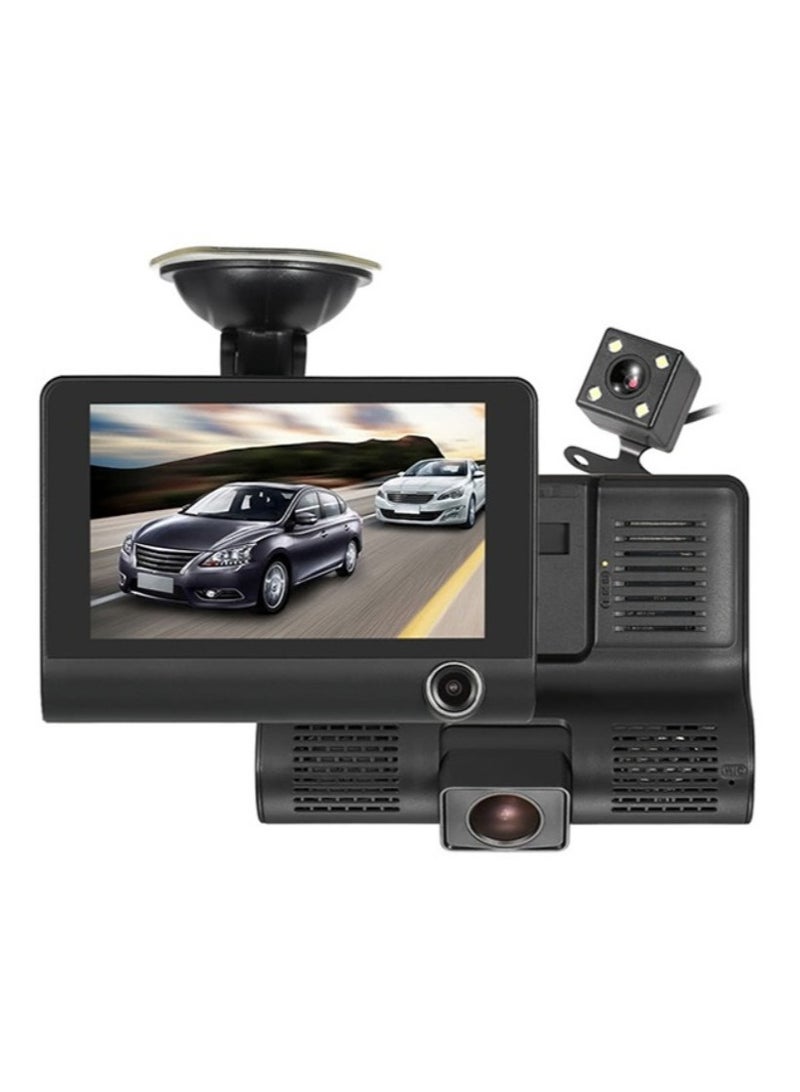 Three Lens Night Vision DVR Dash Car Camera - Image 1