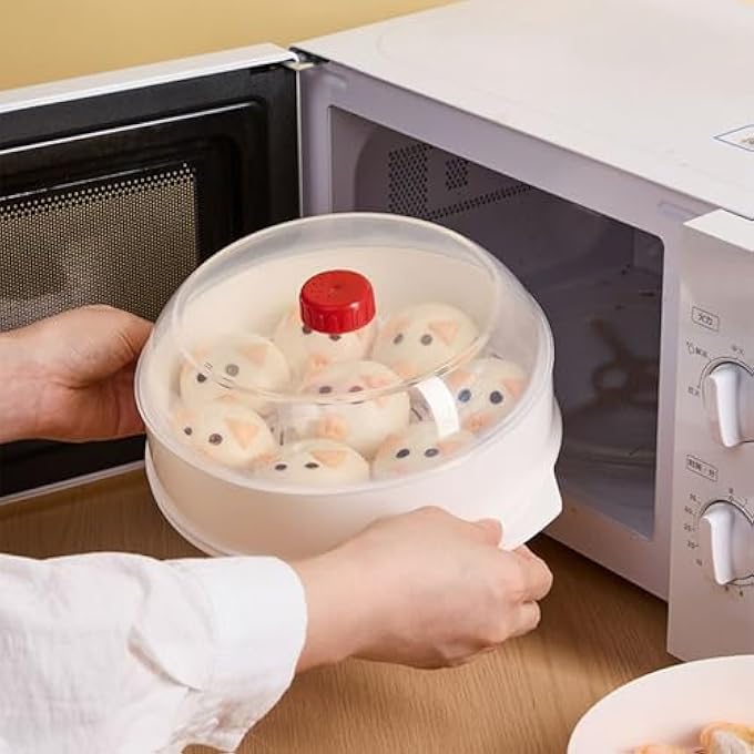 قدر بخار كبير للطهي، أواني طهي بالبخار، أواني طهي بالبخار، أواني طهي للمطبخ، أرز، سمك، زلابية، خضراوات، خبز مطهو على البخار، دقيق الشوفان، فرن ميكروويف، مطعم - Image 4