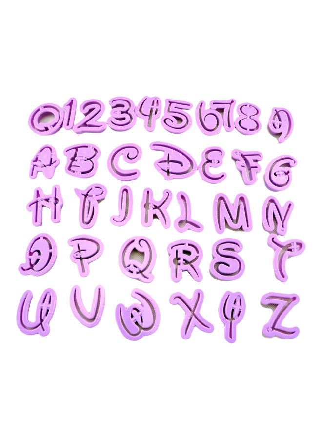 هومي هاوس طقم قوالب كيك الفوندان مكونٌ من 36 قطعة . وردي - Image 1