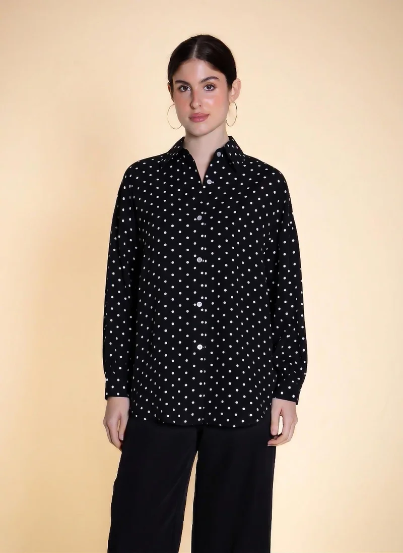 SHAPES POLKA DOTS COMFORT SHIRT