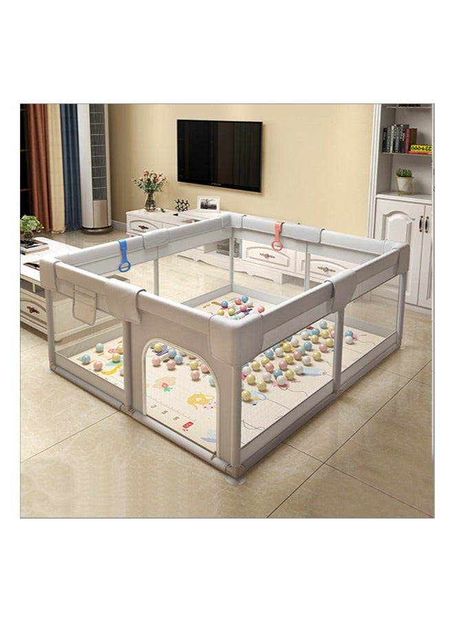 Playpen fance For Toddlers, Large Baby Playard with Gate, 120 x 160 cm Infant Safety Activity Center, Sturdy Playpen with Anti-Slip Base, Children's Fences Packable & Portable - Image 2