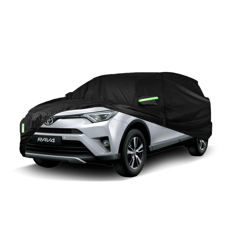 غطاء سيارة تويوتا RAV4 مقاوم للماء لجميع الأحوال الجوية للسيارات 20132023 مع حزام مقاوم للرياح وسحاب باب السائق حماية من الشمس والمطر والأشعة فوق البنفسجية والغبار والثلج