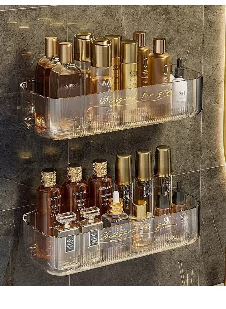 2 Pcs Set Bathroom Organization,Acrylic Storage Rack ,Cosmetic Storage Box Bathroom Storage  Rack