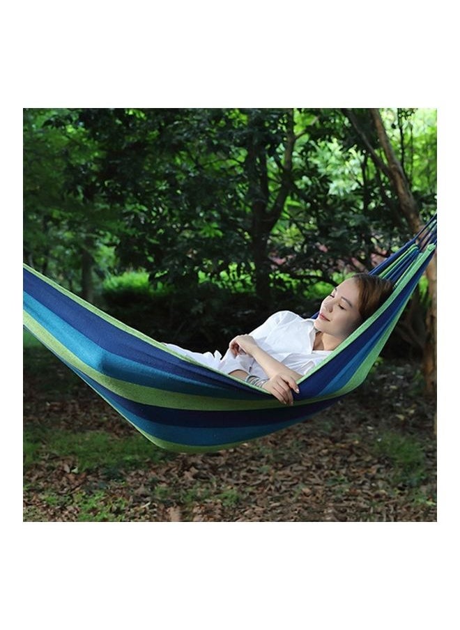 Generic Single Canvas Thickening Hammock Blue/Green  - Image 1