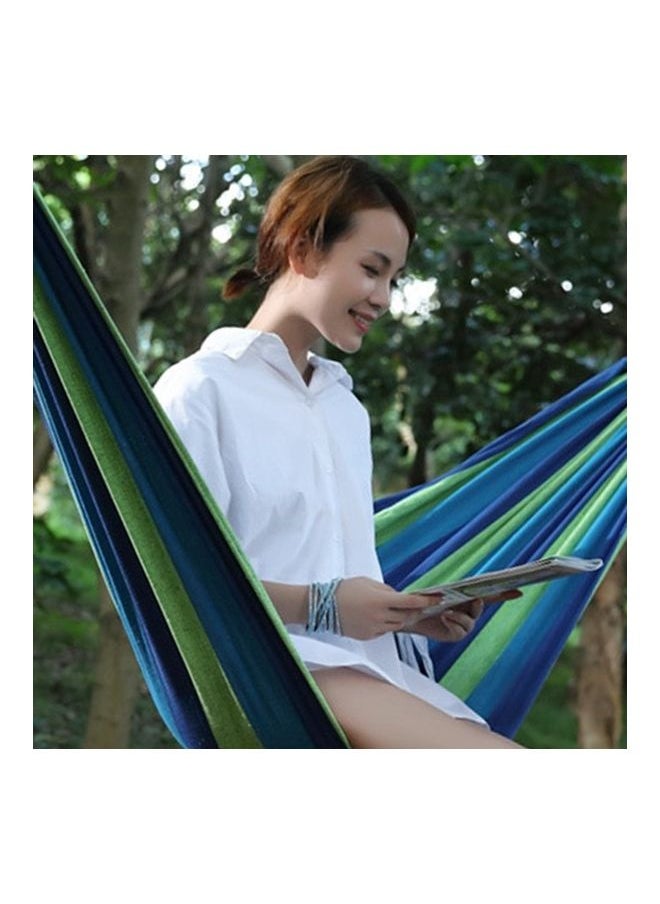 Generic Single Canvas Thickening Hammock Blue/Green  - Image 2