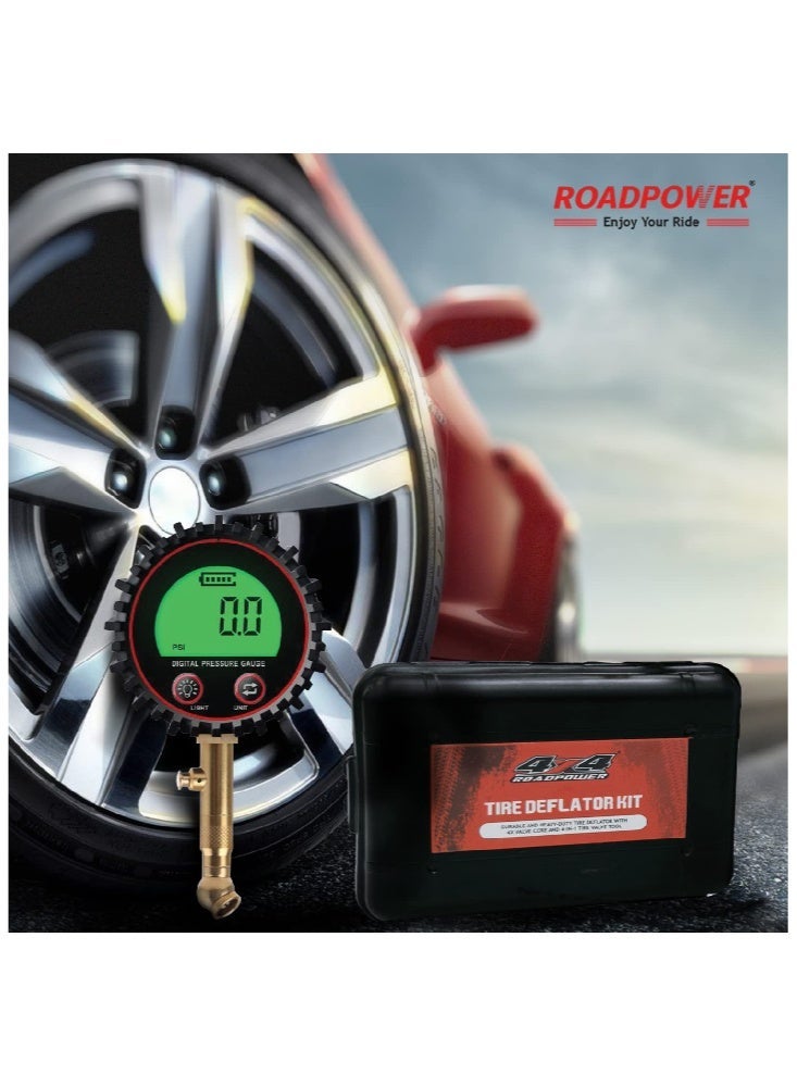 RoadPower Digital Tire Deflator 200PSI Air Down Offroad Kit with Precision Release Button Repair Tool Quickly Deflate 4x4 Off Road Tires TG-440 - Image 2