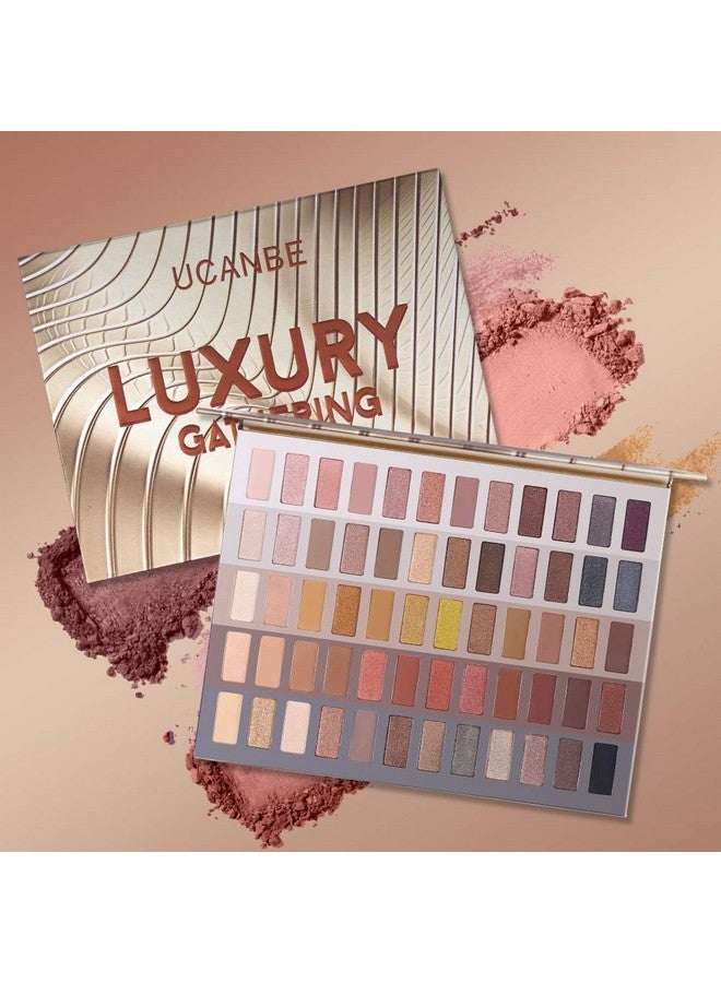 Ucanbe مجموعة ظلال العيون الفاخرة المحايدة Naked Shimmer Matte Metallic Glitter Subtle Eyes Shadowhigh Pigmented Nudes Creamy Smokey Pallet Set (ألوان محايدة) - Image 3