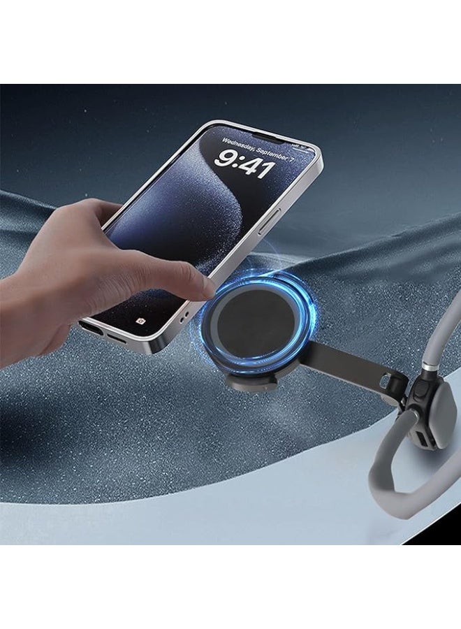 Magnetic Neck Phone Holder – Flexible Hands-Free Chest Strap for Video Recording, Walking, Running & Biking - Image 4