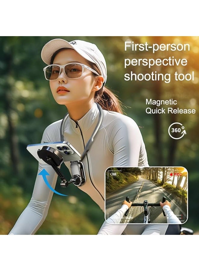 Magnetic Neck Phone Holder – Flexible Hands-Free Chest Strap for Video Recording, Walking, Running & Biking - Image 5