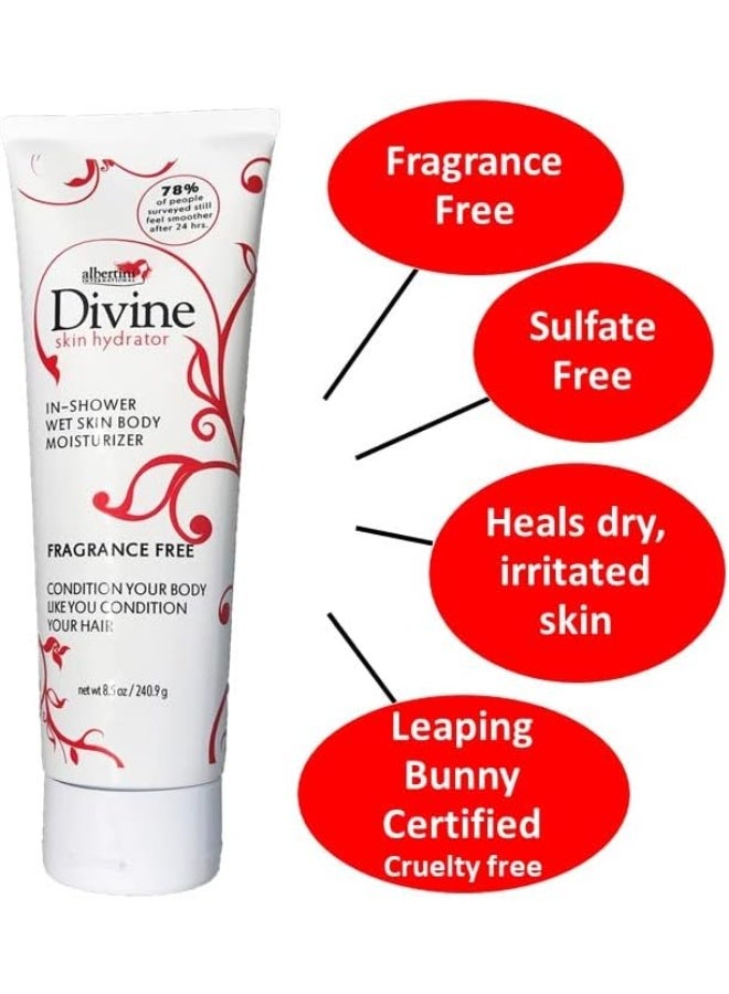 Divine Skin hydrator in Shower Body moisturizer unscented Fragrant Free Helps Dry Itchy Irritated Skin 8.5 oz - Image 2