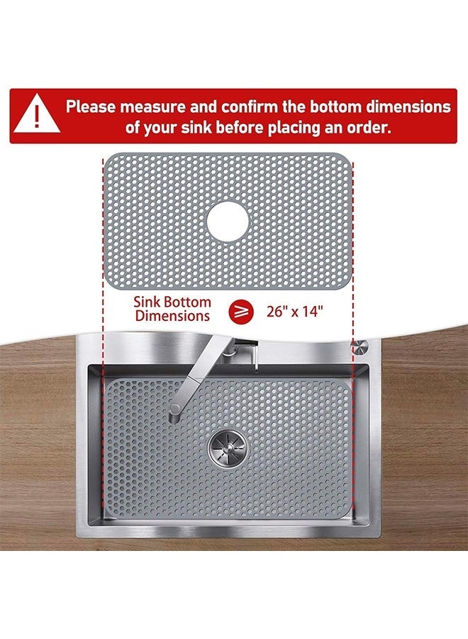 general Silicone Sink Mat, 66 x 35 CM Sink Protectors for Kitchen Sink with Center Drain, Kitchen Sink Accessory, Non-Slip Sink Mats for Bottom of Farmhouse Stainless Steel Sink - Image 2