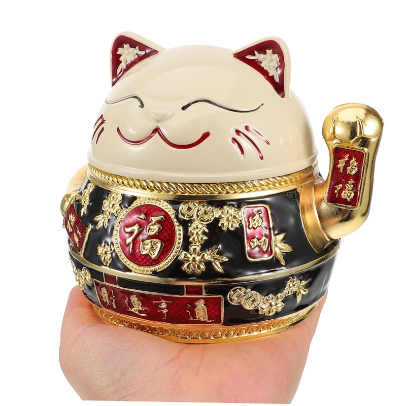 Decorative Cat Ashtray With Lid For Home Office Desktop Easy Clean Functional Storage Holder - Image 5