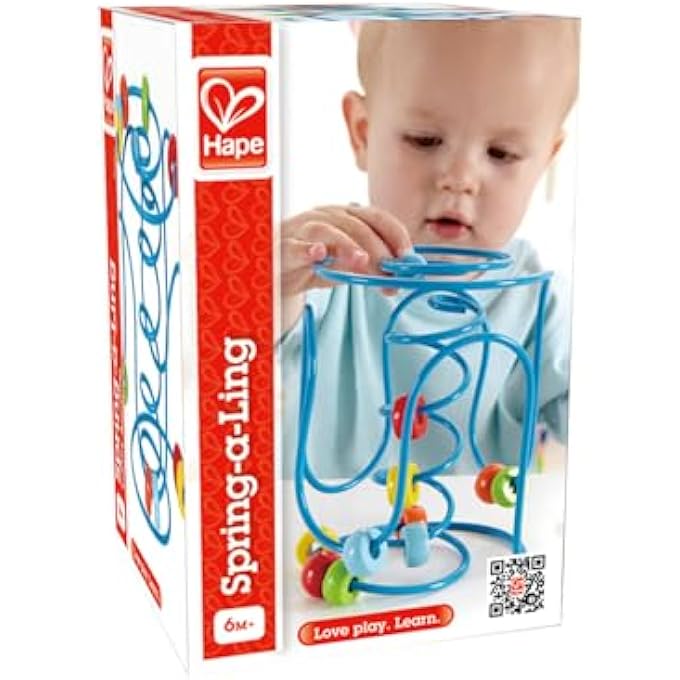 SPRING-A-LING BEAD MAZE - INTERACTIVE WOODEN TOY FOR BABIES | PROMOTES COLOR RECOGNITION | PERFECT FOR STROLLERS AND TRAVEL TOYS | NON-TOXIC MATERIALS | IDEAL FOR AGES 6 MONTHS+ - Image 5