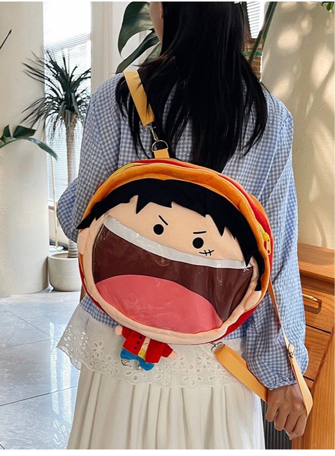 general One Piece Luffy backpack large capacity plush double shoulder bag with both aesthetics and quality - Image 2