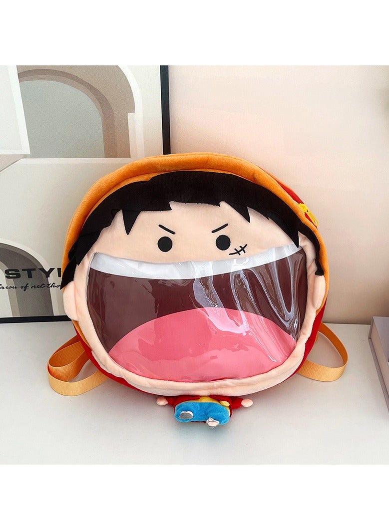 general One Piece Luffy backpack large capacity plush double shoulder bag with both aesthetics and quality - Image 1