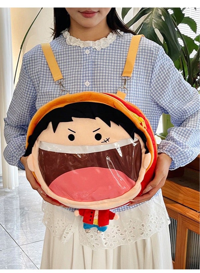 general One Piece Luffy backpack large capacity plush double shoulder bag with both aesthetics and quality - Image 3