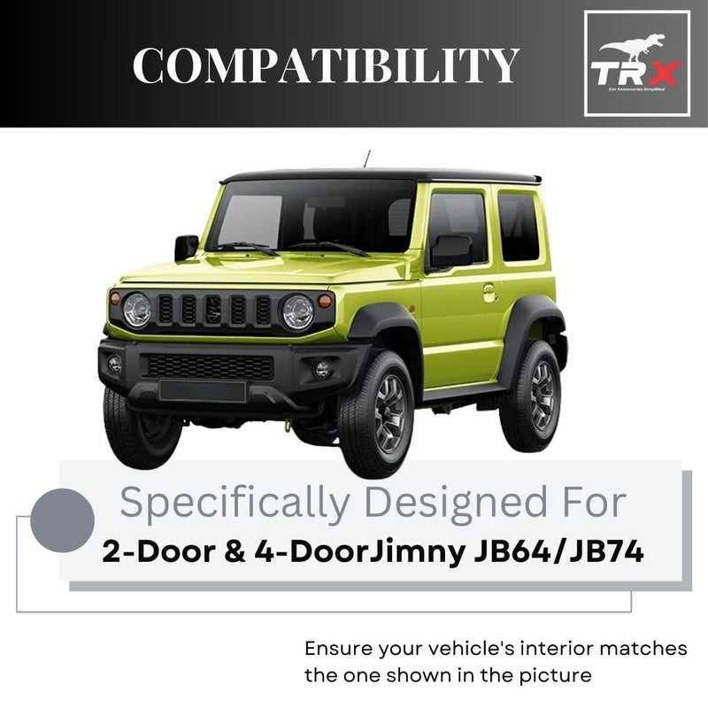  تي ار اكس اوتو واقيات طين أمامية وخلفية من TRX AUTO لسيارة Suzuki Jimny مع شعار مطبوع ومجموعة تركيب - Image 4