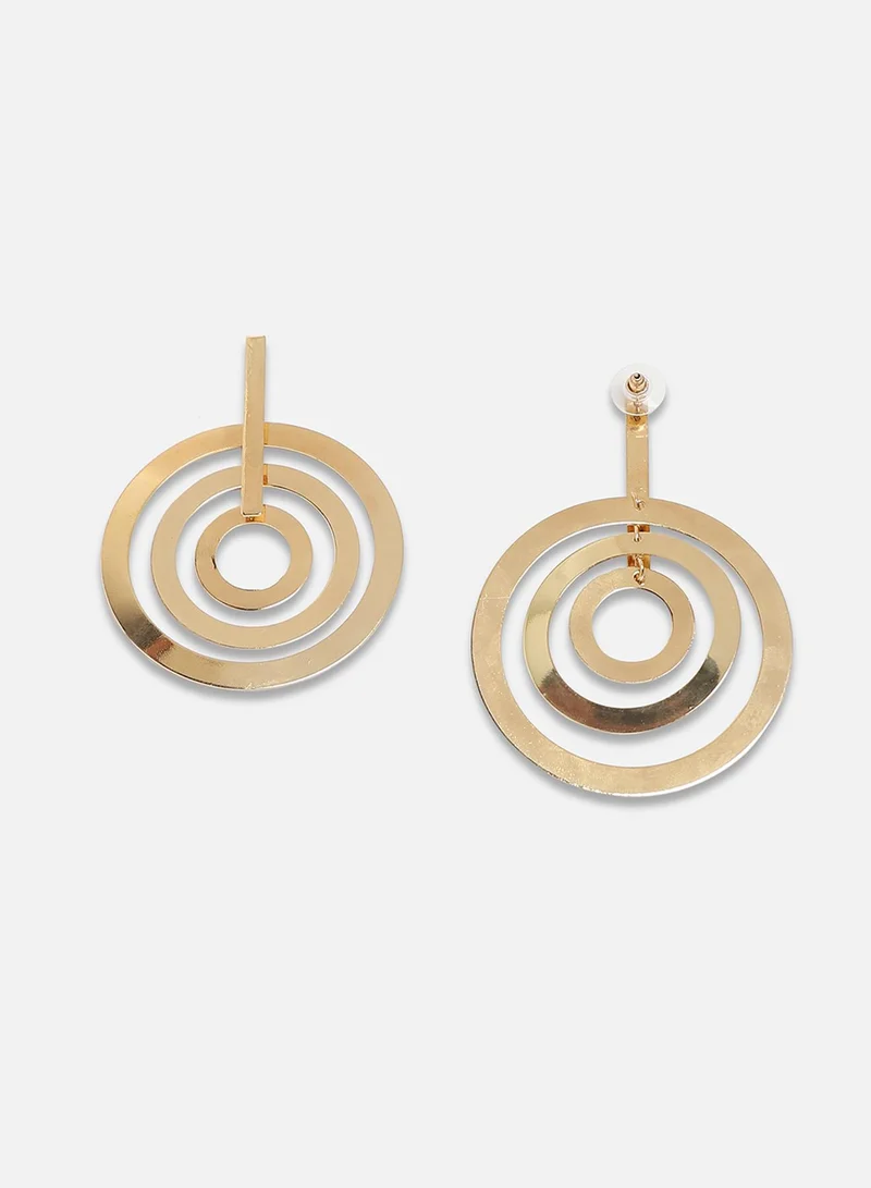 SOHI Gold-Colouren Garland Drop Earrings