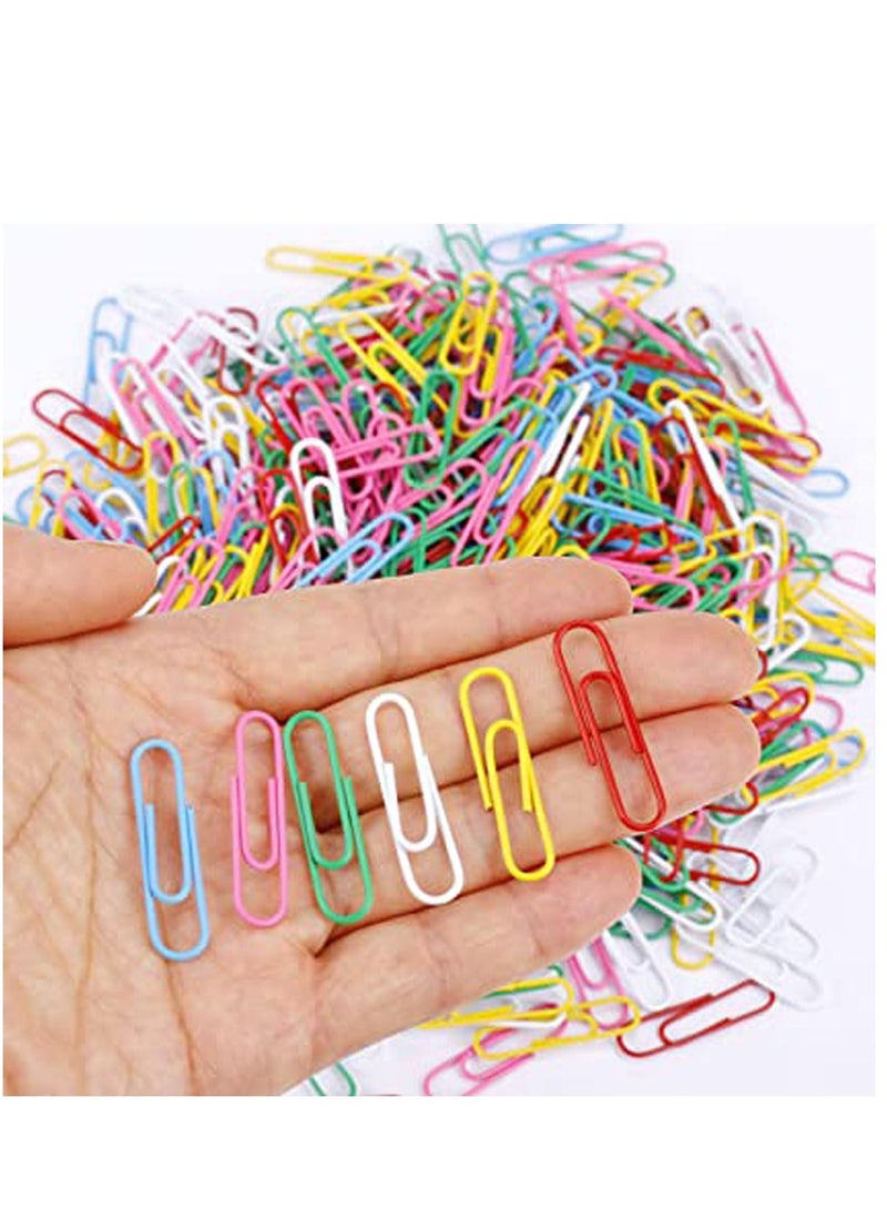 KASTWAVE Paper Clips, 450 Pieces Colored Paperclips Clips Assorted Sizes, Medium 28mm and Jumbo Sizes 50mm, Office Clips for School Personal Document Organizing Professional Work - Image 2