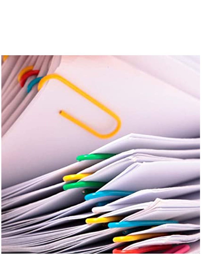 KASTWAVE Paper Clips, 450 Pieces Colored Paperclips Clips Assorted Sizes, Medium 28mm and Jumbo Sizes 50mm, Office Clips for School Personal Document Organizing Professional Work - Image 5