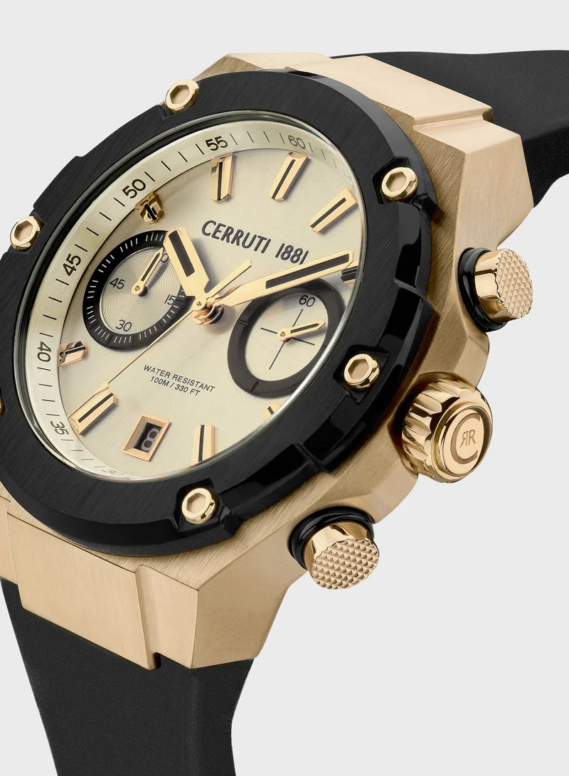 CERRUTI 1881 Silicone Strap Analog Watch