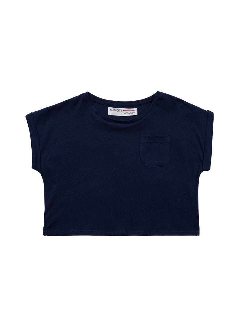 MINOTI Girls Short Oversized T-Shirt with Pocket  - Image 1