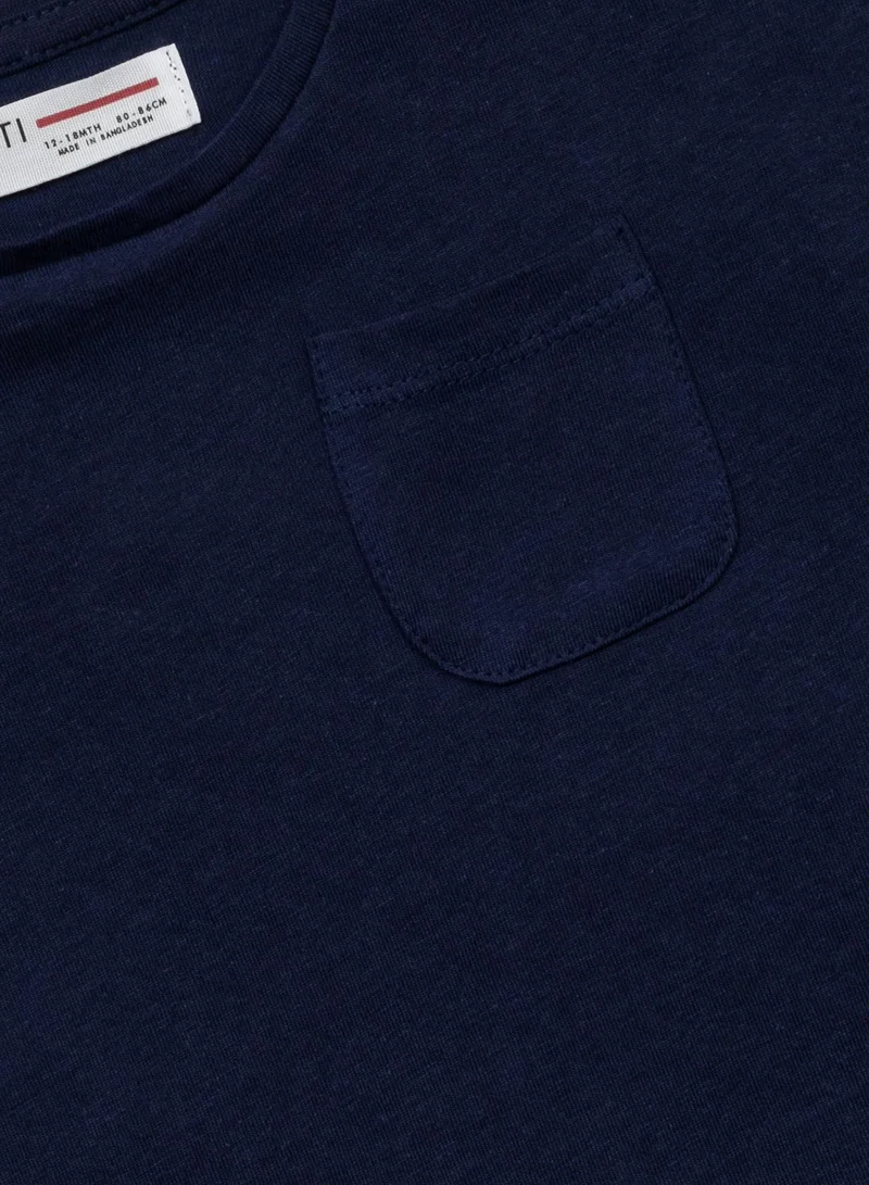 MINOTI Girls Short Oversized T-Shirt with Pocket