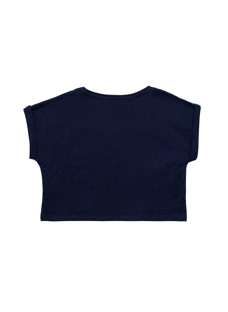 MINOTI Girls Short Oversized T-Shirt with Pocket  - Image 2