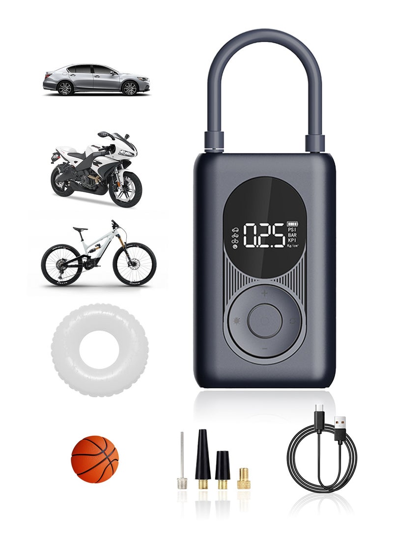 HEROCKX Electric tire inflator Portable air pump cordless strong power automatic shut-off air compressor for car bike, bicycle and ball  - Image 1