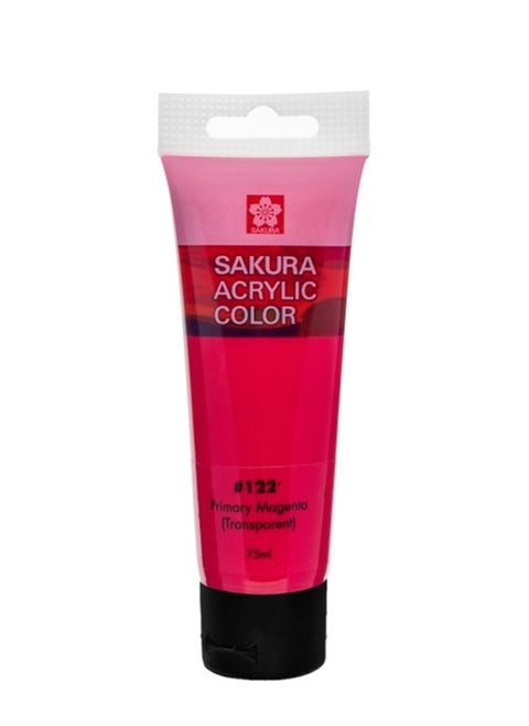 Acrylic Color Paint Tube 75ml Content Primary Magenta