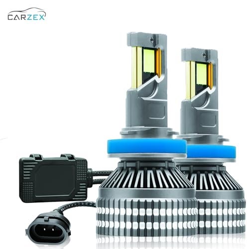 Carzex 3.0" Projector Lens Fog Light High/Low Beam 12V BI-Xenon Projector Housing With 300W H8 LED RX21 Automotive Fog Light Bulbs Combo - Image 2