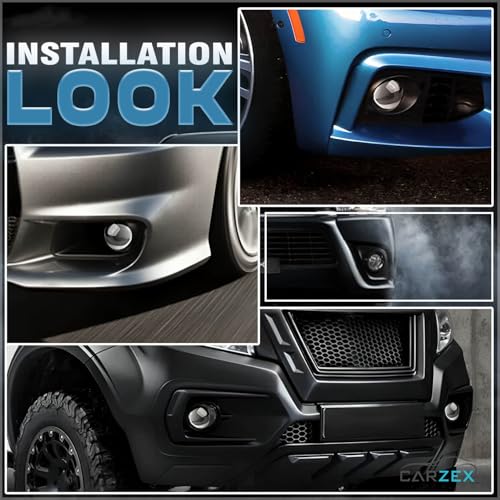 Carzex 3.0" Projector Lens Fog Light High/Low Beam 12V BI-Xenon Projector Housing With 300W H8 LED RX21 Automotive Fog Light Bulbs Combo - Image 5