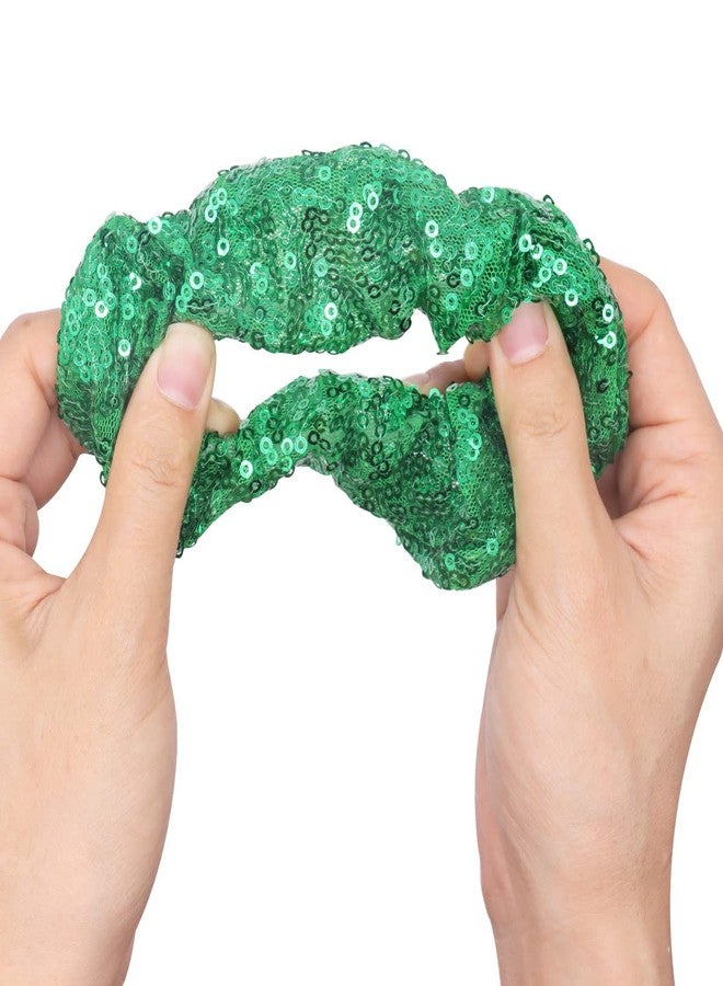 FZBNSRKO 20 Pack Sequins Hair Scrunchies,Sequins Scrunchies for Girls,Elastic Hair Ties Ponytail Holder for Women or Girls(Random Color) - Image 2