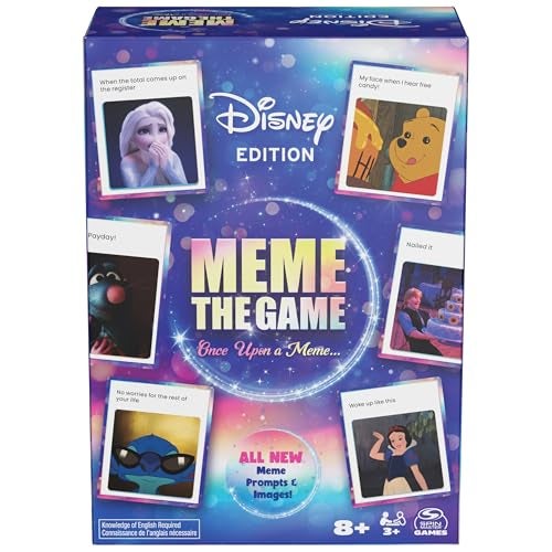 Spin Master Games Disney Meme The Game Disney Card Game for Hilarious Family Fun Funny Caption Contest with Classic Modern Characters for Kids Family 36 Players for Ages 8 Up - Image 1