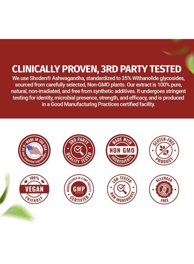 1 Body مجمع أشواغاندا مع شودن® – دعم موثوق للتخلص من التوتر، النوم، ودعم الطاقة – مكملات نباتية، غير معدلة وراثيًا – 60 كبسولة - Image 5