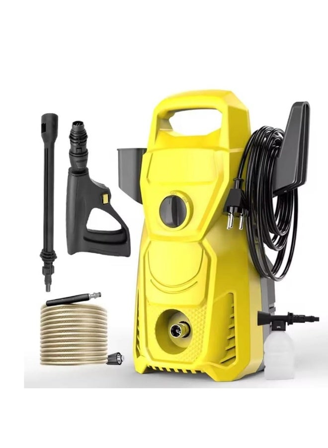 غسالة ضغط عالية بقوة 1600 واط للتنظيف الخارجي - منظف ضغط كهربائي قوي مع فوهة وخرطوم قابلين للتعديل للسيارة والفناء والممر والشرفة والاستخدام المنزلي - Image 2