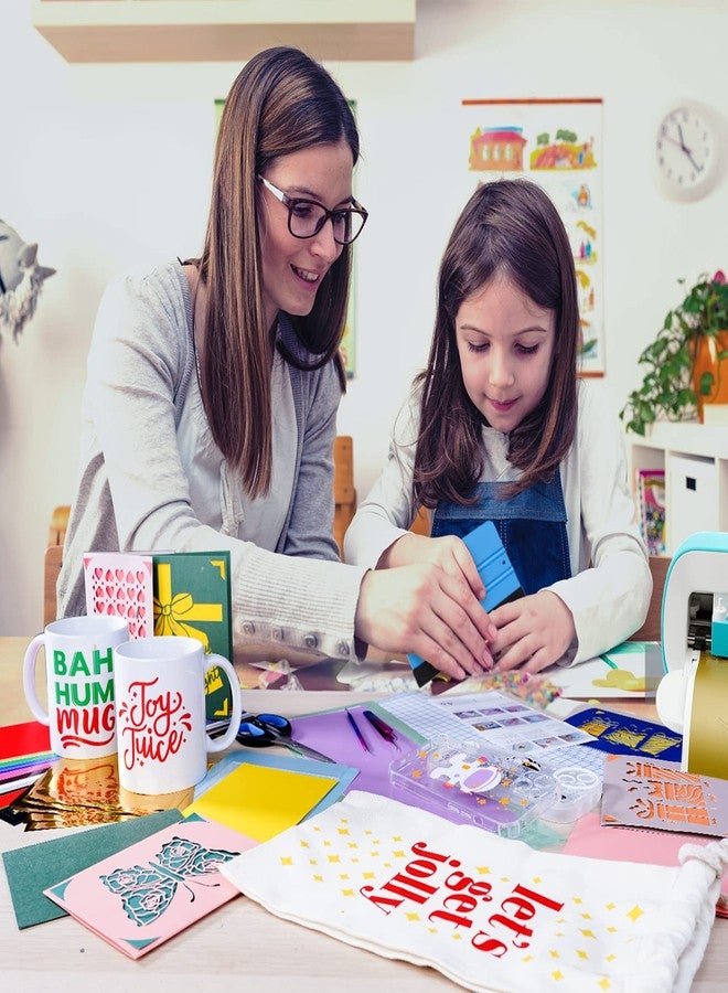 GO2CRAFT مجموعة ملحقات GO2CRAFT، 70 قطعة من الملحقات واللوازم المتكاملة مع صفائح فينيل لاصقة، ورق مقوى مطوي، حصيرة ورق مقوى، أدوات إزالة الزوائد، مجموعة أدوات بدء الحرف اليدوية - Image 3