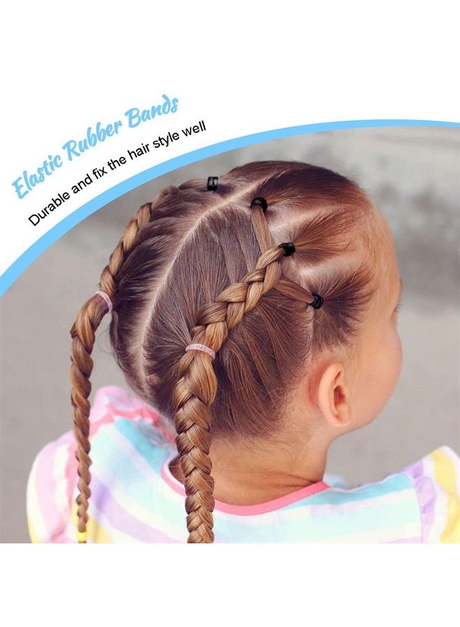 IKOCO Topsy Tail Hair Tool, IKOCO 400pcs Hair Rubber Bands with Hair Loop Styling Tool Set, 200pcs Clear Hair Elastics 200pcs Black Rubber Bands for Hair 2pcs Hair Loop Tools 1pc Rat Tail Comb - Image 4