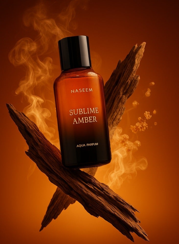 Naseem SUBLIME AMBER Aqua Parfum 100ml – Long-Lasting Oriental Balsamic Unisex Eau de Parfum with Cognac, Cinnamon, Cashmere, Chocolate, Vanilla, Tonka Bean & Myrrh – Warm Sweet Amber Woody Perfume for Men and Women - Image 2