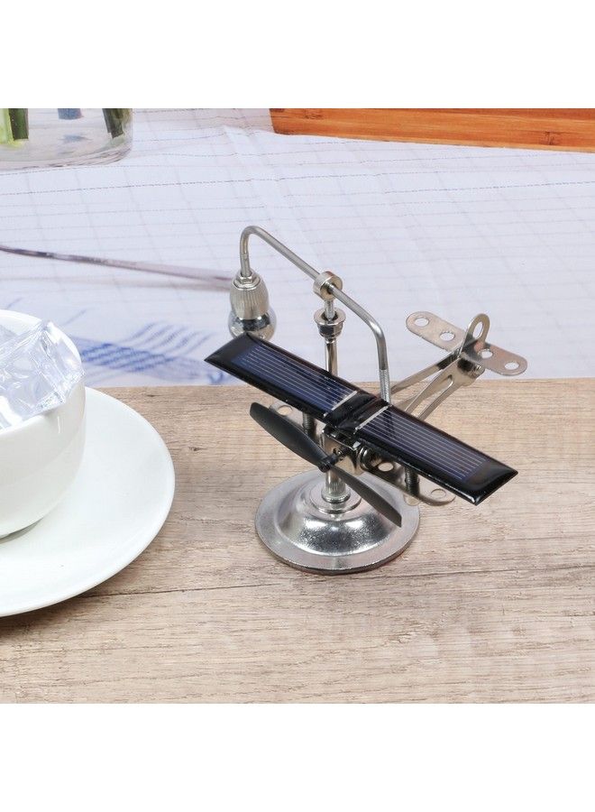 Sunnytech Solar Plane Aircraft Balancing Toy Black Propeller Kinetic Art Balance Toy Balancing Decompressive Science Home Office Toy For Desk Physics Toy Solar Car Decoration Wj155 - Image 5