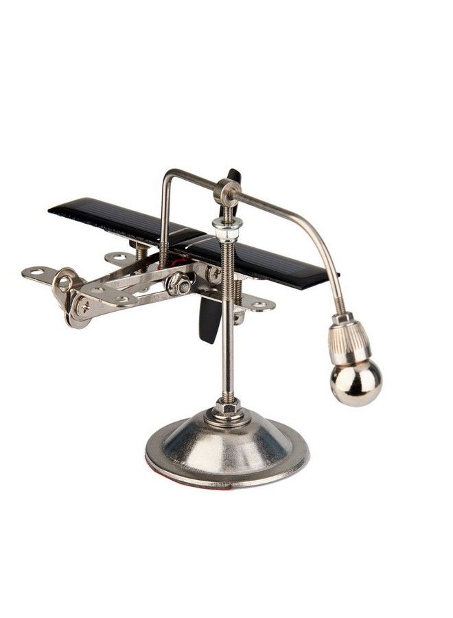 Sunnytech Solar Plane Aircraft Balancing Toy Black Propeller Kinetic Art Balance Toy Balancing Decompressive Science Home Office Toy For Desk Physics Toy Solar Car Decoration Wj155 - Image 3