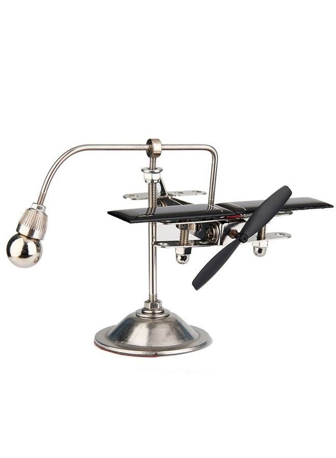 Sunnytech Solar Plane Aircraft Balancing Toy Black Propeller Kinetic Art Balance Toy Balancing Decompressive Science Home Office Toy For Desk Physics Toy Solar Car Decoration Wj155 - Image 1
