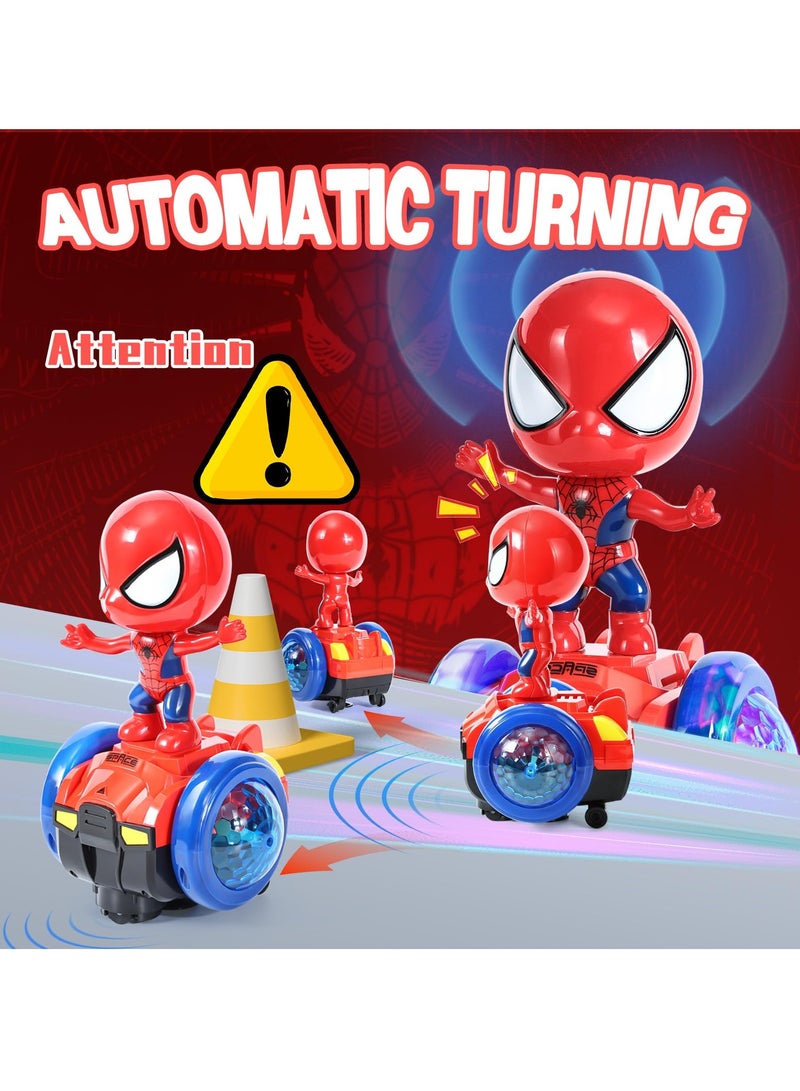 Dancing Spider Robot Toys Interactive Toy Car with Flashing Lights  Music 360 Rotation Electric Universal Balance Car Spiderman Toy Interactive Educational Children's day Gift for Boys Girls - Image 3