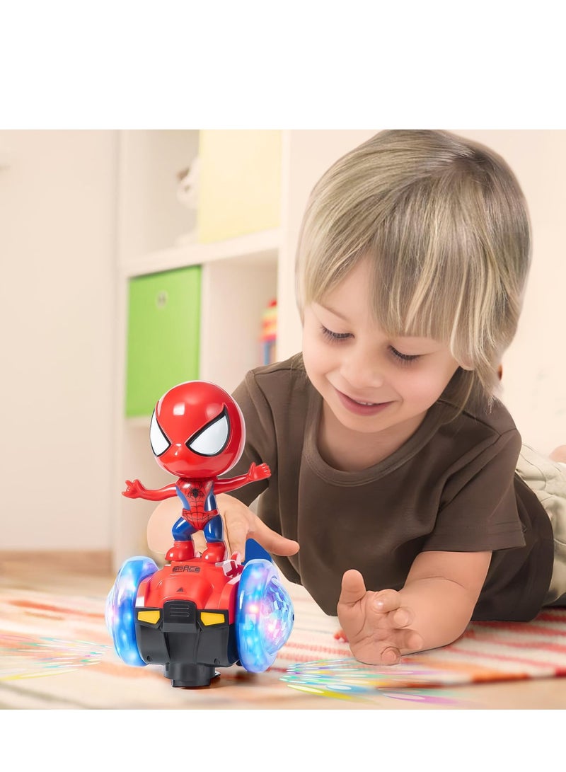 Dancing Spider Robot Toys Interactive Toy Car with Flashing Lights  Music 360 Rotation Electric Universal Balance Car Spiderman Toy Interactive Educational Children's day Gift for Boys Girls - Image 4