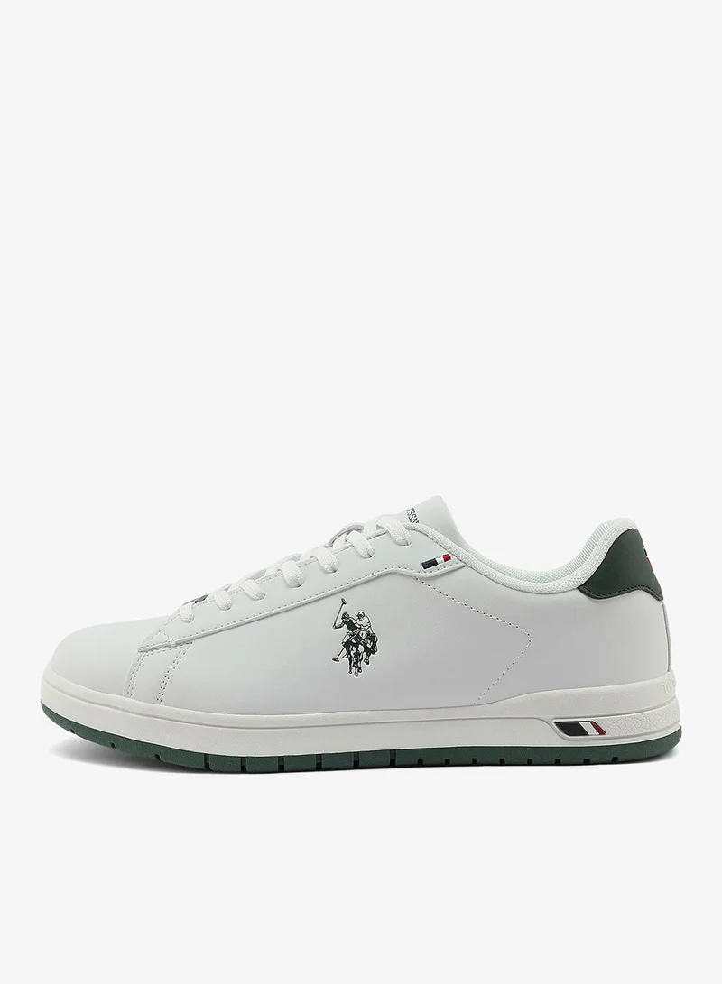 U.S. Polo Assn. white Men's White Sneakers - Classic Design with White Accents, Comfortable Casual Shoes for Everyday Style for Men | Best Price UAE