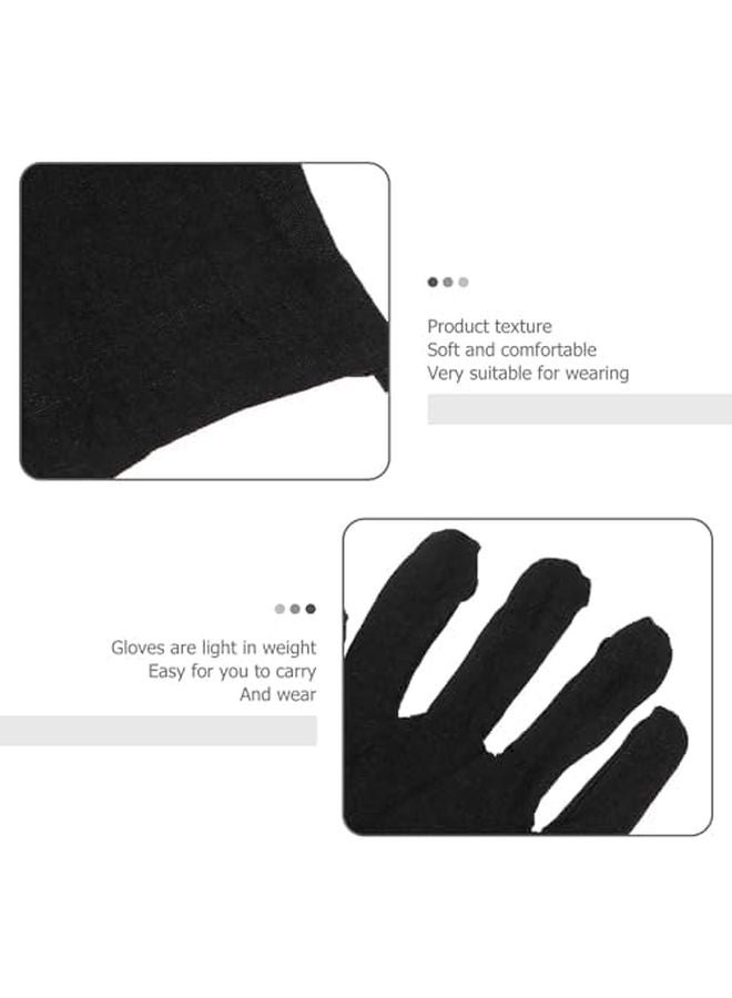 24 Pairs Black Heavy Duty Cotton Work Gloves for Construction Gardening Labor Protection - Image 5