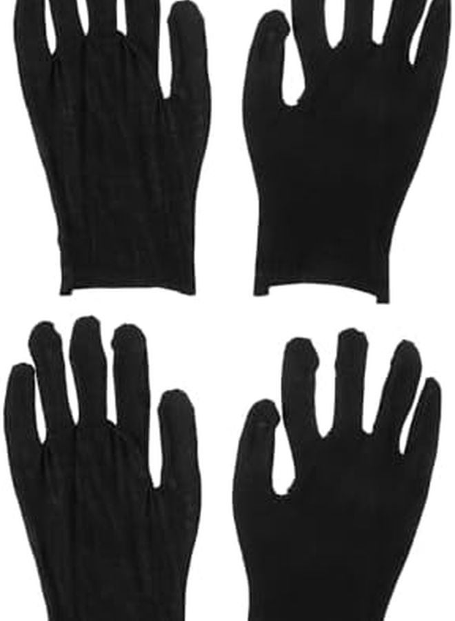 24 Pairs Black Heavy Duty Cotton Work Gloves for Construction Gardening Labor Protection - Image 2