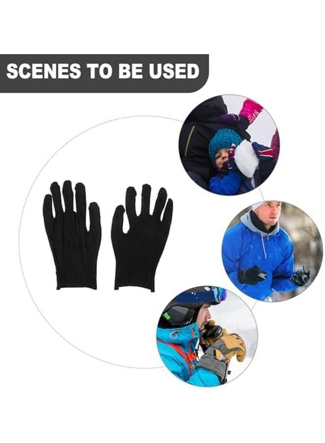 24 Pairs Black Heavy Duty Cotton Work Gloves for Construction Gardening Labor Protection - Image 4