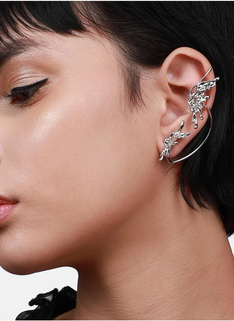 SOHI Captivating Curves Artistic Drop Earrings